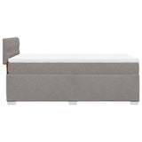 Box spring postelja z vzmetnico taupe 90x190 cm blago