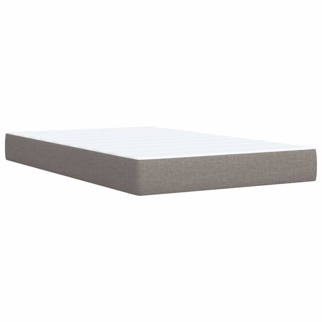 Box spring postelja z vzmetnico taupe 90x190 cm blago