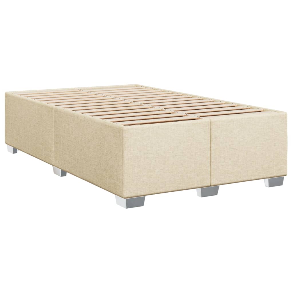 Box spring postelja z vzmetnico krem 90x190 cm blago