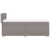 Box spring postelja z vzmetnico taupe 90x190 cm blago