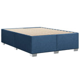 Box spring postelja z vzmetnico modra 140x200 cm blago