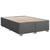 Box spring postelja z vzmetnico temno siva 160x200 cm blago