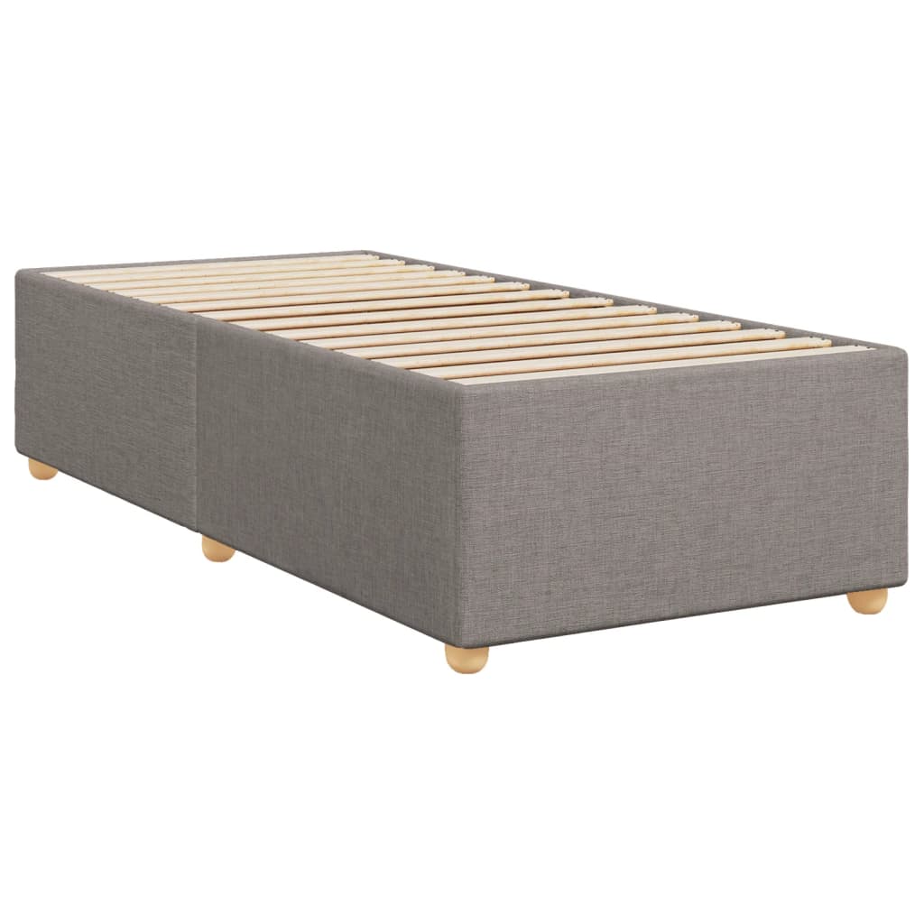 Box spring postelja z vzmetnico taupe 100x200 cm blago