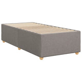 Box spring postelja z vzmetnico taupe 100x200 cm blago