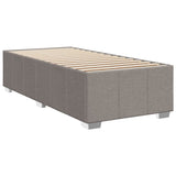 Box spring postelja z vzmetnico taupe 100x200 cm blago