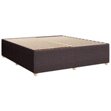 Box spring postelja z vzmetnico temno rjava 180x200 cm blago