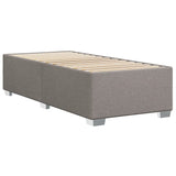 Box spring postelja z vzmetnico taupe 90x190 cm blago