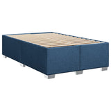 Box spring postelja z vzmetnico modra 90x190 cm blago