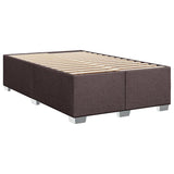 Box spring postelja z vzmetnico temno rjava 90x200 cm blago