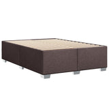 Box spring postelja z vzmetnico temno rjava 140x200 cm blago