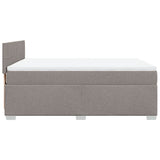 Box spring postelja z vzmetnico taupe 140x200 cm blago