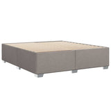 Box spring postelja z vzmetnico taupe 180x200 cm blago