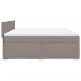 Box spring postelja z vzmetnico taupe 180x200 cm blago