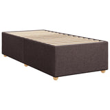 Box spring postelja z vzmetnico temno rjava 80x200 cm blago