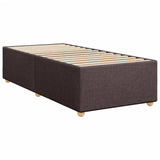 Box spring postelja z vzmetnico temno rjava 90x200 cm blago