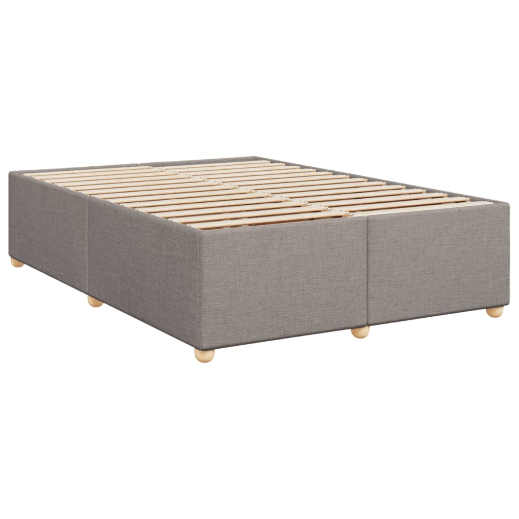 Box spring postelja z vzmetnico taupe 140x200 cm blago