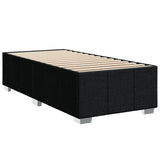 Box spring postelja z vzmetnico črn 90x190 cm blago