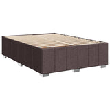 Box spring postelja z vzmetnico temno rjava 140x200 cm blago