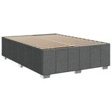 Box spring postelja z vzmetnico temno siva 160x200 cm blago