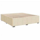 Box spring postelja z vzmetnico krem 180x200 cm blago