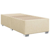 Box spring postelja z vzmetnico krem 90x190 cm blago