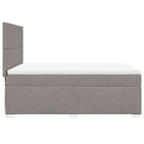 Box spring postelja z vzmetnico taupe 140x200 cm blago