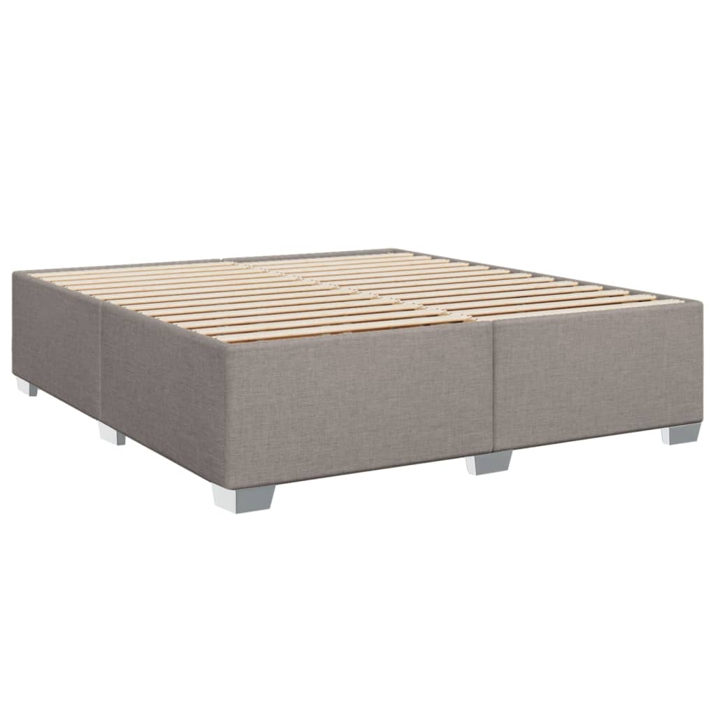 Box spring postelja z vzmetnico taupe 180x200 cm blago