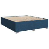 Box spring postelja z vzmetnico modra 180x200 cm blago