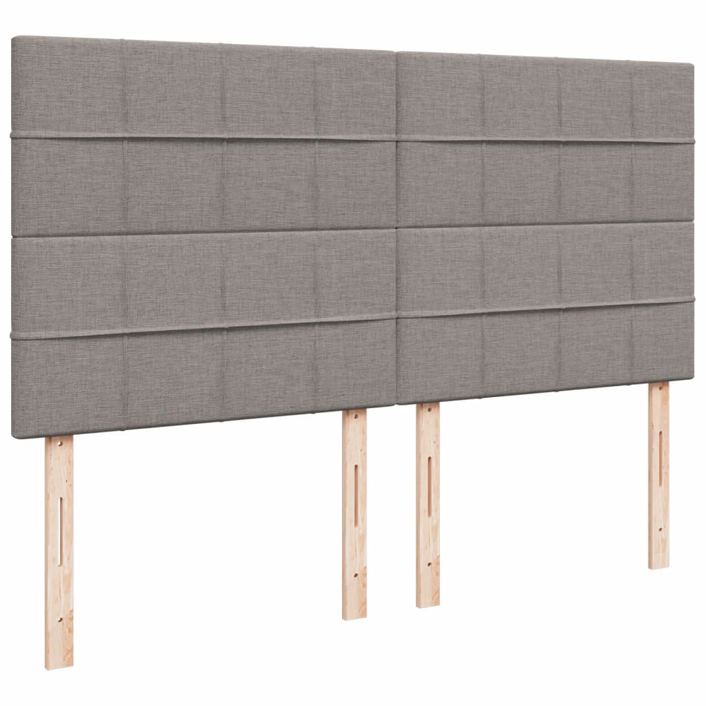 Box spring postelja z vzmetnico taupe 180x200 cm blago