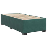 Box spring postelja z vzmetnico temno zelen 90x190 cm žamet