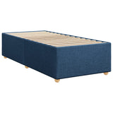 Box spring postelja z vzmetnico modra 90x190 cm blago