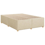 Box spring postelja z vzmetnico krem 140x200 cm blago