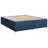 Box spring postelja z vzmetnico modra 180x200 cm blago