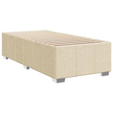 Box spring postelja z vzmetnico krem 90x200 cm blago