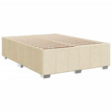 Box spring postelja z vzmetnico krem 140x200 cm blago