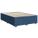 Box spring postelja z vzmetnico modra 140x200 cm blago