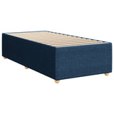 Box spring postelja z vzmetnico modra 90x190 cm blago