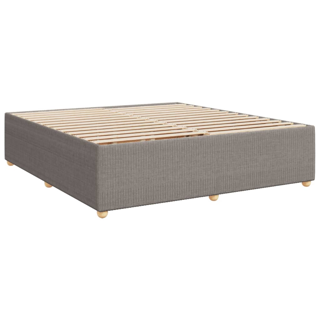 Box spring postelja z vzmetnico taupe 180x200 cm blago