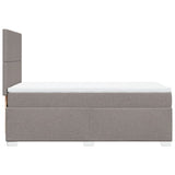 Box spring postelja z vzmetnico taupe 90x190 cm blago