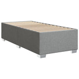 Box spring postelja z vzmetnico svetlo siva 90x190 cm blago