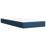 Box spring postelja z vzmetnico modra 90x190 cm blago