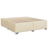 Box spring postelja z vzmetnico krem 180x200 cm blago