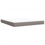 Box spring postelja z vzmetnico taupe 180x200 cm blago