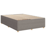 Box spring postelja z vzmetnico taupe 140x200 cm blago