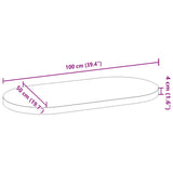 Mizna plošča 100x50x4 cm trdna hrastovina ovalna