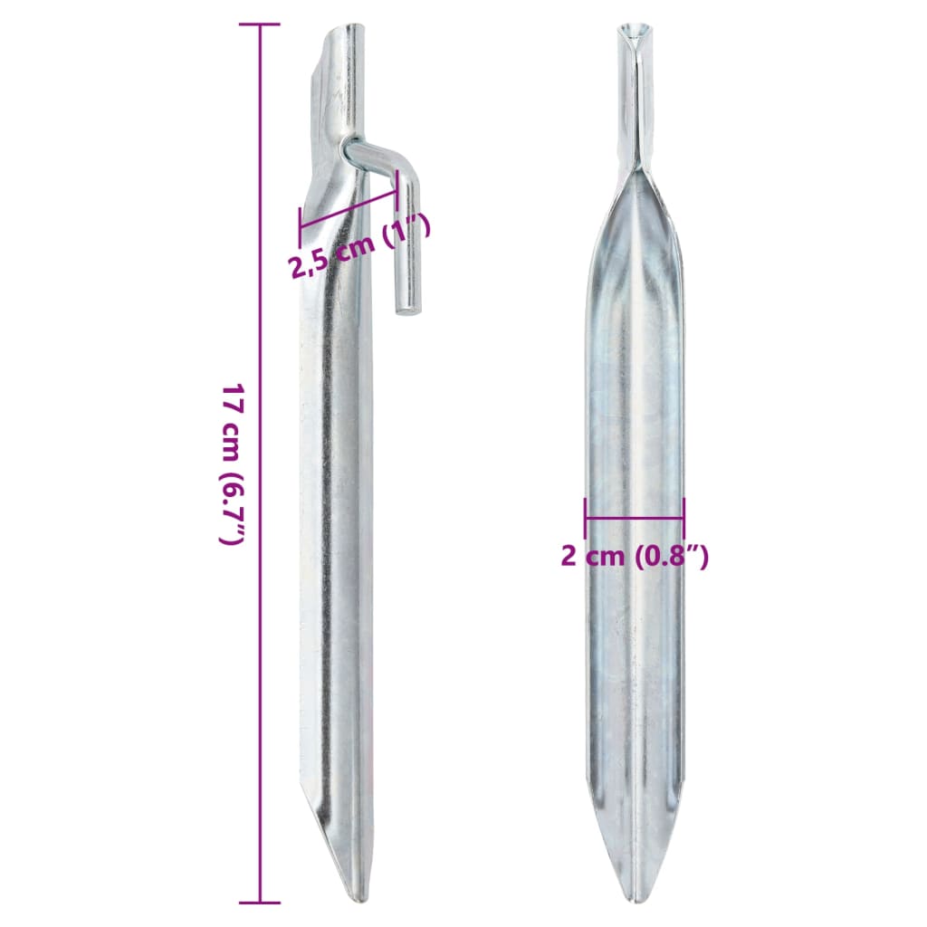 Klini za šotor 24 kosov U oblika 17 cm Ø20 mm pocinkano jeklo