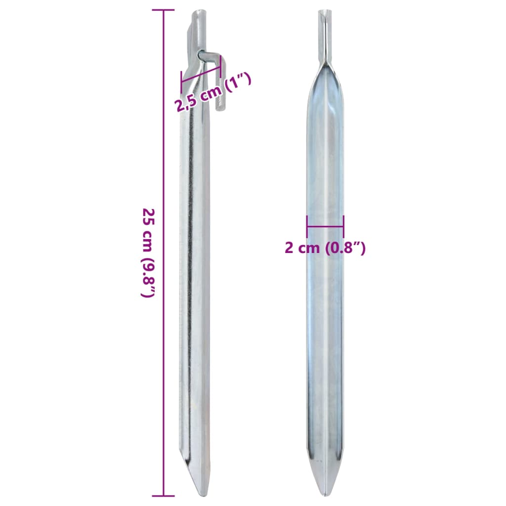 Klini za šotor 24 kosov U oblika 25 cm Ø20 mm pocinkano jeklo