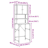 Omara za pralni stroj sonoma hrast 68x48,5x194 cm