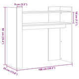 Konzolna mizica bela 100x35x90 cm inženirski les