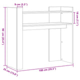 Konzolna mizica siva sonoma 100x35x90 cm inženirski les